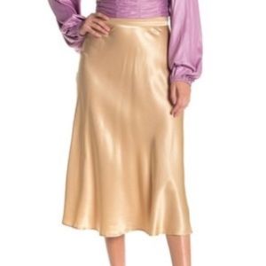 Do + Be Satin Midi Skirt